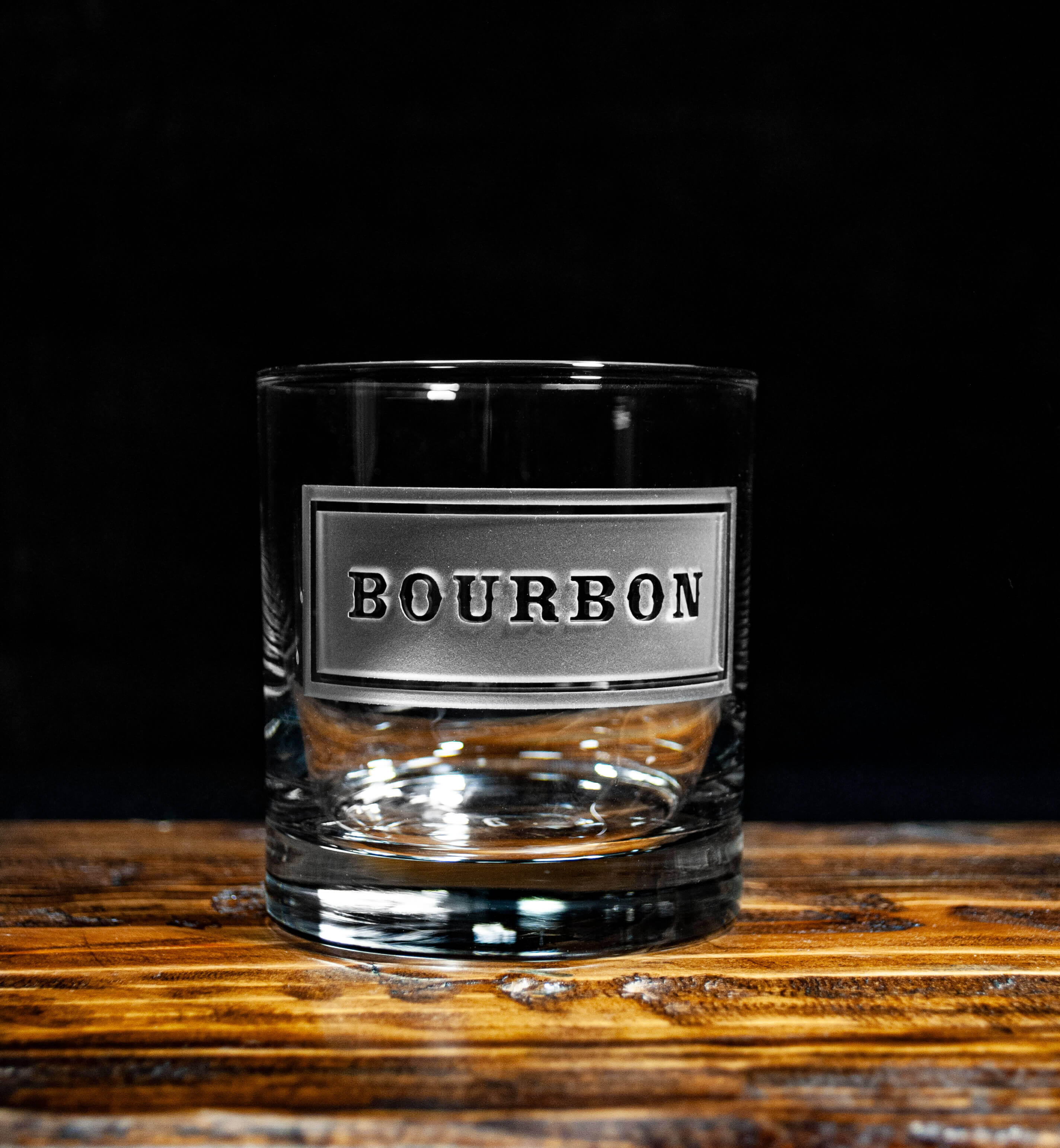 Round Rock Glass : Bourbon Emblem