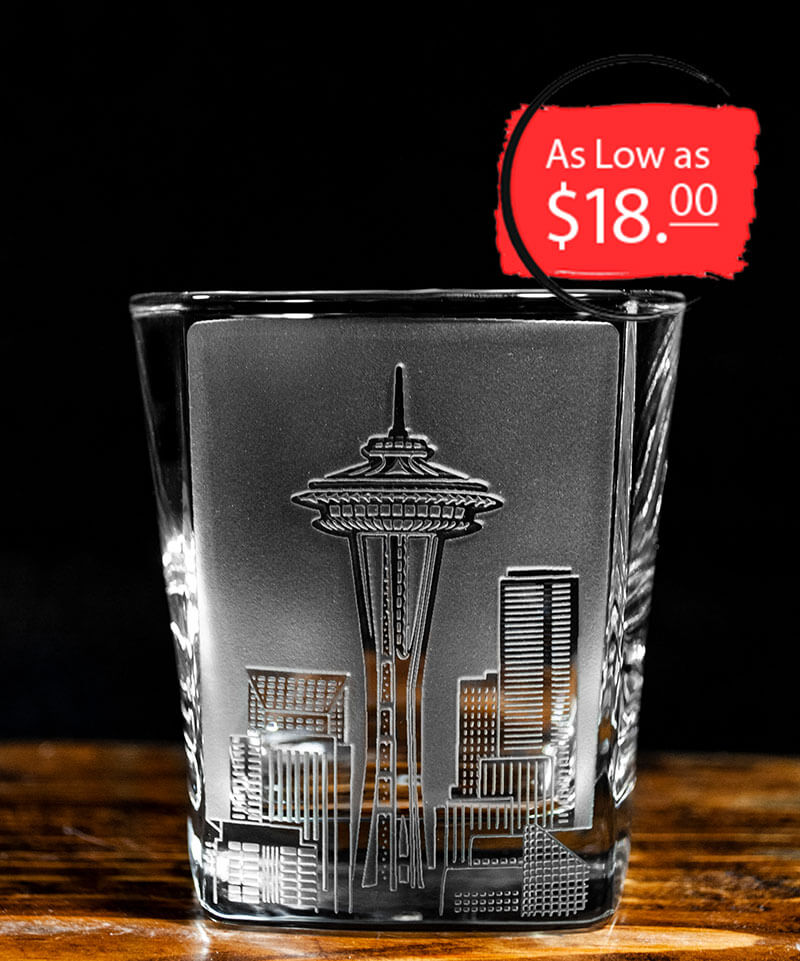Square Rock Glass : Seattle Space Needle