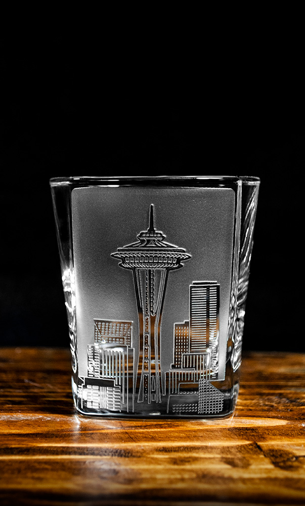 Square Rock Glass : Seattle Space Needle