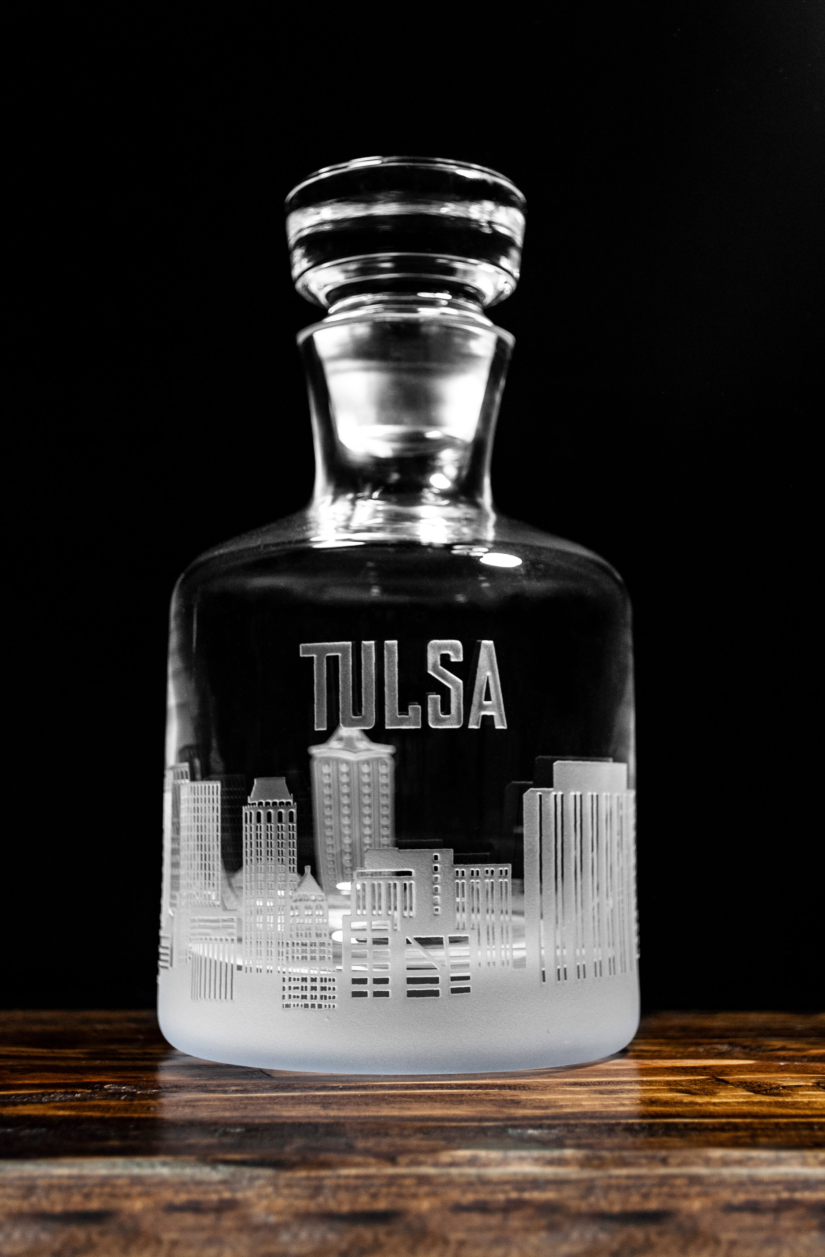 Whiskey Decanter : Tulsa Skyline Wrap