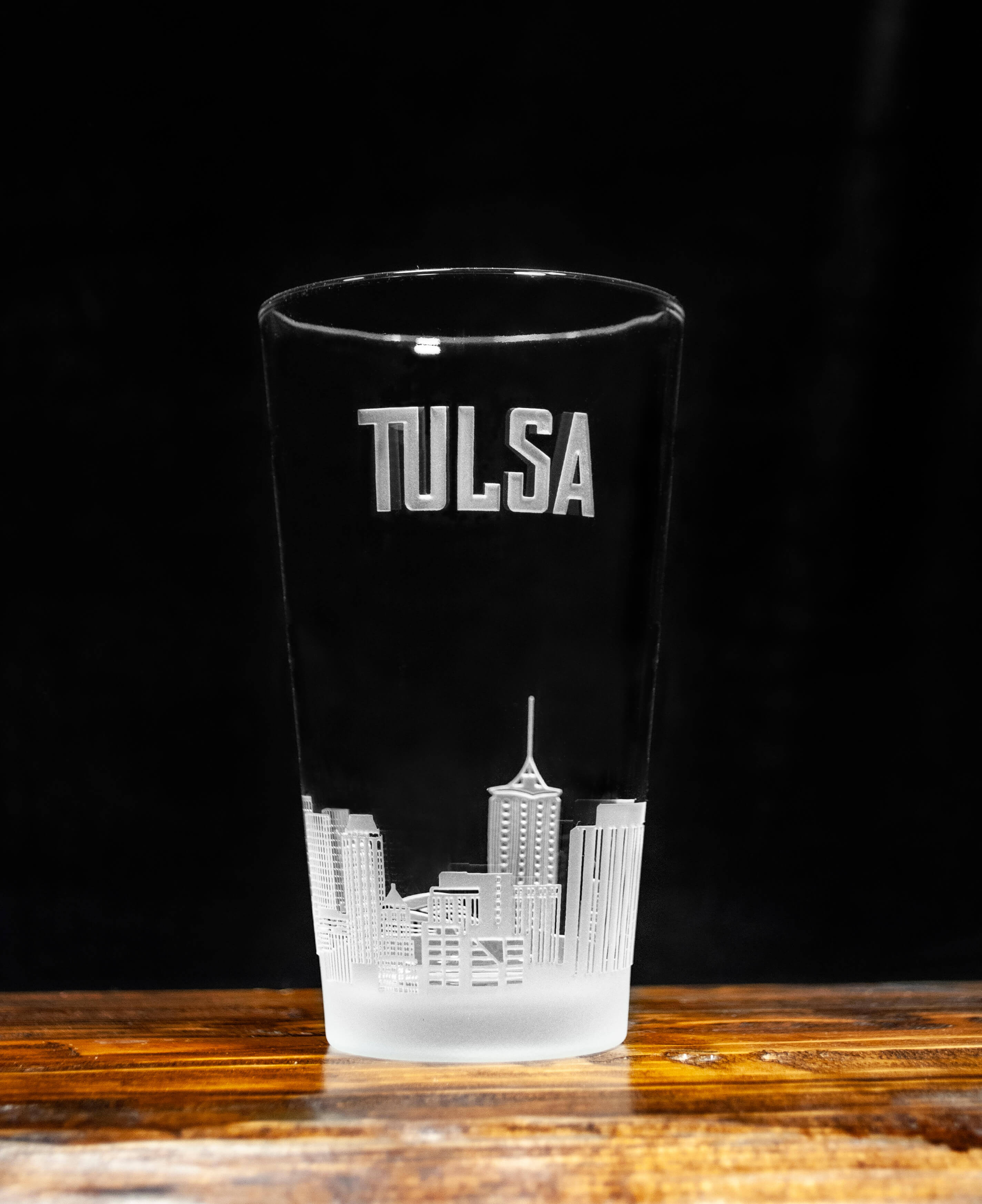 Pint Glass : Tulsa Skyline Wrap