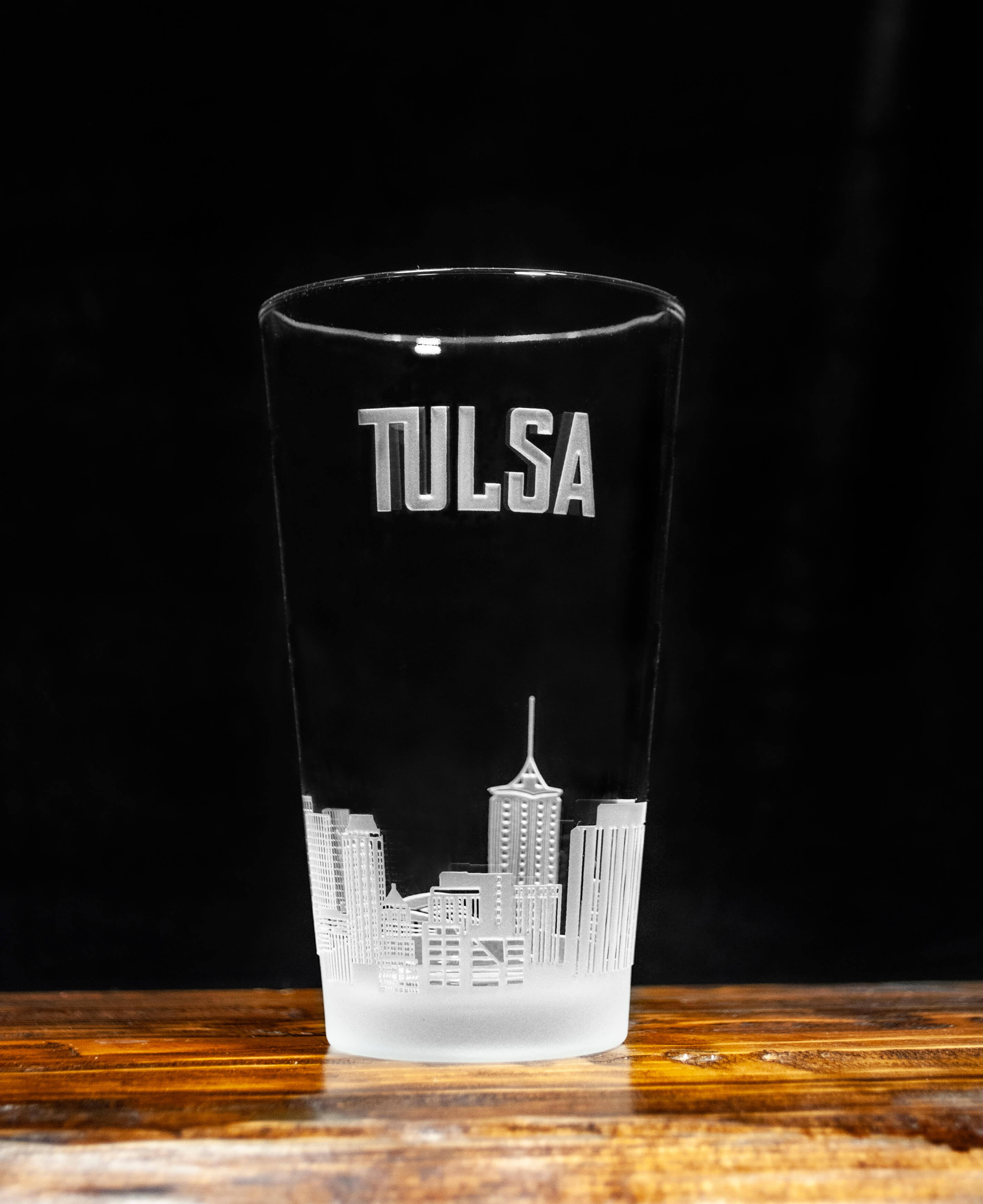 Pint Glass : Tulsa Skyline Wrap