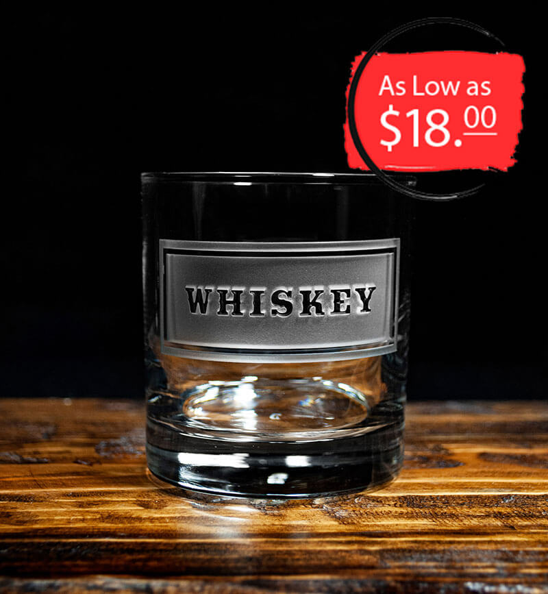 Round Rock Glass : Whiskey Emblem