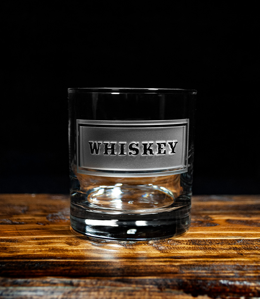 Round Rock Glass : Whiskey Emblem